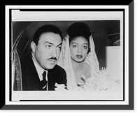 Adam Clayton Powell, Jr. and wife Hazel Dorothy Scott, head-and-shoulders portrait, on their wedding day, Antique Print