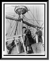 Queen Elizabeth II and Prince Philip disembark from the ship Susan Constant" at Jamestown, Virginia", Vintage Poster