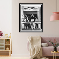 The Duke and Duchess of Windsor greet crowd upon their arrival in Miami, Antique Poster