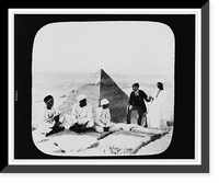 Historic Framed Print, Five on top of the Great Pyramid,  17-7/8" x 21-7/8"