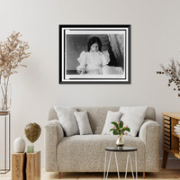African American girl, half-length portrait, looking at open book, Antique Poster