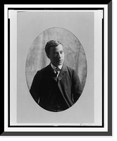 Historic Framed Print, [Young African American man, half-length portrait, facing slightly right],  17-7/8" x 21-7/8"