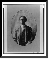 Historic Framed Print, [African American man, half-length portrait, seated, facing slightly left],  17-7/8" x 21-7/8"