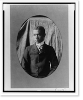 Historic Framed Print, [African American man, half-length portrait, facing slightly left],  17-7/8" x 21-7/8"