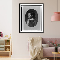Historic Framed Print, [African American woman, head-and-shoulders portrait, left profile] - 4,  17-7/8" x 21-7/8"
