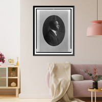 Historic Framed Print, [African American man, head-and-shoulders portrait, right profile],  17-7/8" x 21-7/8"