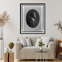 Historic Framed Print, [African American man, head-and-shoulders portrait, right profile],  17-7/8" x 21-7/8"