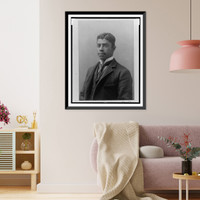 Historic Framed Print, [African American man, head-and-shoulders length portrait, facing left],  17-7/8" x 21-7/8"