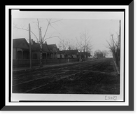 Historic Framed Print, [View of unpaved street with houses in Georgia],  17-7/8" x 21-7/8"