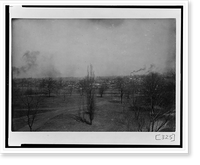 Historic Framed Print, [Bird's-eye view of landscaped grounds with community in background in Georgia],  17-7/8" x 21-7/8"