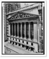 Historic Framed Print, New York Stock Exchange, Broad Street,  17-7/8" x 21-7/8"