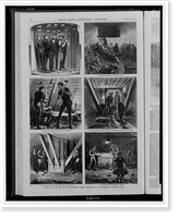 Inside views of the East River Bridge caisson, Brooklyn, N.Y..from sketches by our special artist, Antique Print
