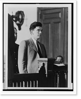 Historic Framed Print, [Vincent Coll, half-length portrait, standing in court room, facing right],  17-7/8" x 21-7/8"