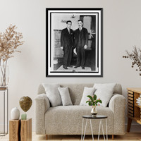 Legs Diamond and Daniel H. Prior(?), full-length portrait, standing, facing front, Vintage Poster