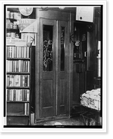 Historic Framed Print, [The telephone booth in which Vincent Coll was murdered],  17-7/8" x 21-7/8"