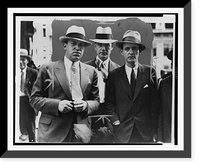 Legs Diamond (right) and two attorneys, Arthur Adler (left) and Daniel H. Prior (center), leaving federal court, Historic Reproduction