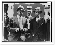 Legs Diamond (right) and two attorneys, Arthur Adler (left) and Daniel H. Prior (center), leaving federal court, Historic Reproduction