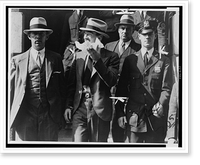 Historic Framed Print, [Vincent Coll leaving homicide court surrounded by police officers],  17-7/8" x 21-7/8"