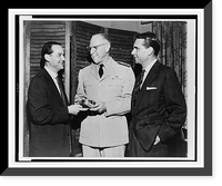 Members of the New York chapter of the Young Presidents' Organization Nicolas Slago (right) and Norman Alexander (left) presenting silver tray to Rear Admiral Schuyler N. Pyne Timeless Wall Art P