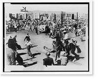Riot between Mexican Indians, Communists, and Gold Shirts" in front of the National Palace in Mexico City", Historic Print