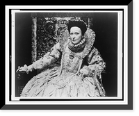 Historic Framed Print, [Eva Le Gallienne, half-length portrait, in costume as Queen Elizabeth I, seated, facing front],  17-7/8" x 21-7/8"