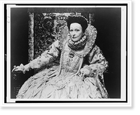 Historic Framed Print, [Eva Le Gallienne, half-length portrait, in costume as Queen Elizabeth I, seated, facing front],  17-7/8" x 21-7/8"