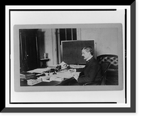 Historic Framed Print, [Dr. Miller, Treasury Department employee, half-length portrait, seated at desk, facing left],  17-7/8" x 21-7/8"