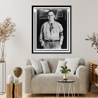 Historic Framed Print, [Anastase Vonsiatsky, half-length portrait, standing, dressed in uniform with swastika armband, facing front],  17-7/8" x 21-7/8"