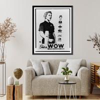 She's a WOW. Woman Ordnance Worker.Rona Teidar(?), Vintage Poster