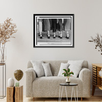 Legs and feet of five teenage girls wearing dog collar anklets on their socks.World-Telegram photo by Roger Higgins, Vintage Wall Art