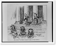 Welcoming the money changers back to the temple, Antique Print