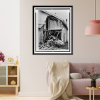Bombed wreckage of Bell Street Baptist Church, Vintage Poster