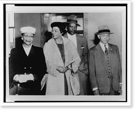 (Left to right) Mrs. Alberta Hinkle, Mrs. L.C. Bates, Clarence A. Laws, and P.M. Morgan, NAACP officials, arriving in federal court, Little Rock, Arkansas Classic, Antique Print