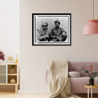 Historic Framed Print, [May Craig interviewing an unidentified service member] - 2,  17-7/8" x 21-7/8"