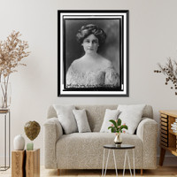 Historic Framed Print, [Elizabeth Springer, head-and-shoulders portrait, facing front].B.C. Hopkins(?).,  17-7/8" x 21-7/8"
