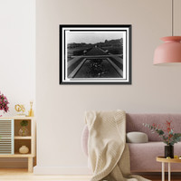 Historic Framed Print, [A.C. James home, Suprise Valley",  lily pond in the Blue Garden,  Newport,  Rhode Island]" - 3,  17-7/8" x 21-7/8"