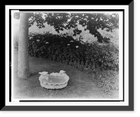 A.C. James home, Suprise Valley", bird bath in the Blue Garden, Newport, Rhode Island", Vintage Poster