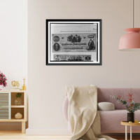Historic Framed Print, [Confederate one hundred dollar bill],  17-7/8" x 21-7/8"