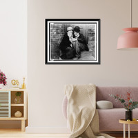 Historic Framed Print, Charlie Chaplin in A Dog's Life" with Edna Purviance",  17-7/8" x 21-7/8"