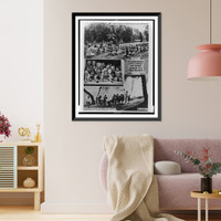 Composite of three scenes in the Soviet Union showing children exercising and walking along a lake, Antique Print