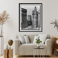 Historic Framed Print, U.S. Express & Trinity Bldgs.,  17-7/8" x 21-7/8"