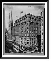 Historic Framed Print, Saks Fifth Av. Bdg. at 49[th] St.,  17-7/8" x 21-7/8"