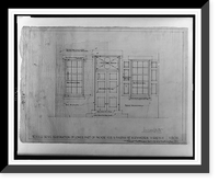 Historic Framed Print, Architectural drawing for alterations to a store building, 105 South Fairfax Street, Alexandria, Virginia. Lower part of facade,  17-7/8" x 21-7/8"