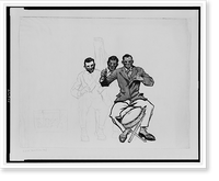 Historic Framed Print, [Three black men in orchestra],  17-7/8" x 21-7/8"