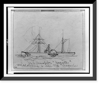 Historic Framed Print, U.S. Transport Augusta." The Alabama is like the Augusta",  17-7/8" x 21-7/8"
