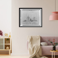 Historic Framed Print, U.S. Transport Augusta." The Alabama is like the Augusta",  17-7/8" x 21-7/8"