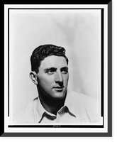 Historic Framed Print, [Irwin Shaw, bust portrait, facing right].photograph by Alfredo Valente.,  17-7/8" x 21-7/8"