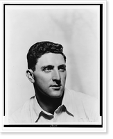 Historic Framed Print, [Irwin Shaw, bust portrait, facing right].photograph by Alfredo Valente.,  17-7/8" x 21-7/8"