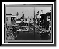 Historic Framed Print, San Juan, Puerto Rico. In the slum area called El Fangitto,  17-7/8" x 21-7/8"