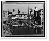 Historic Framed Print, San Juan, Puerto Rico. In the slum area called El Fangitto,  17-7/8" x 21-7/8"